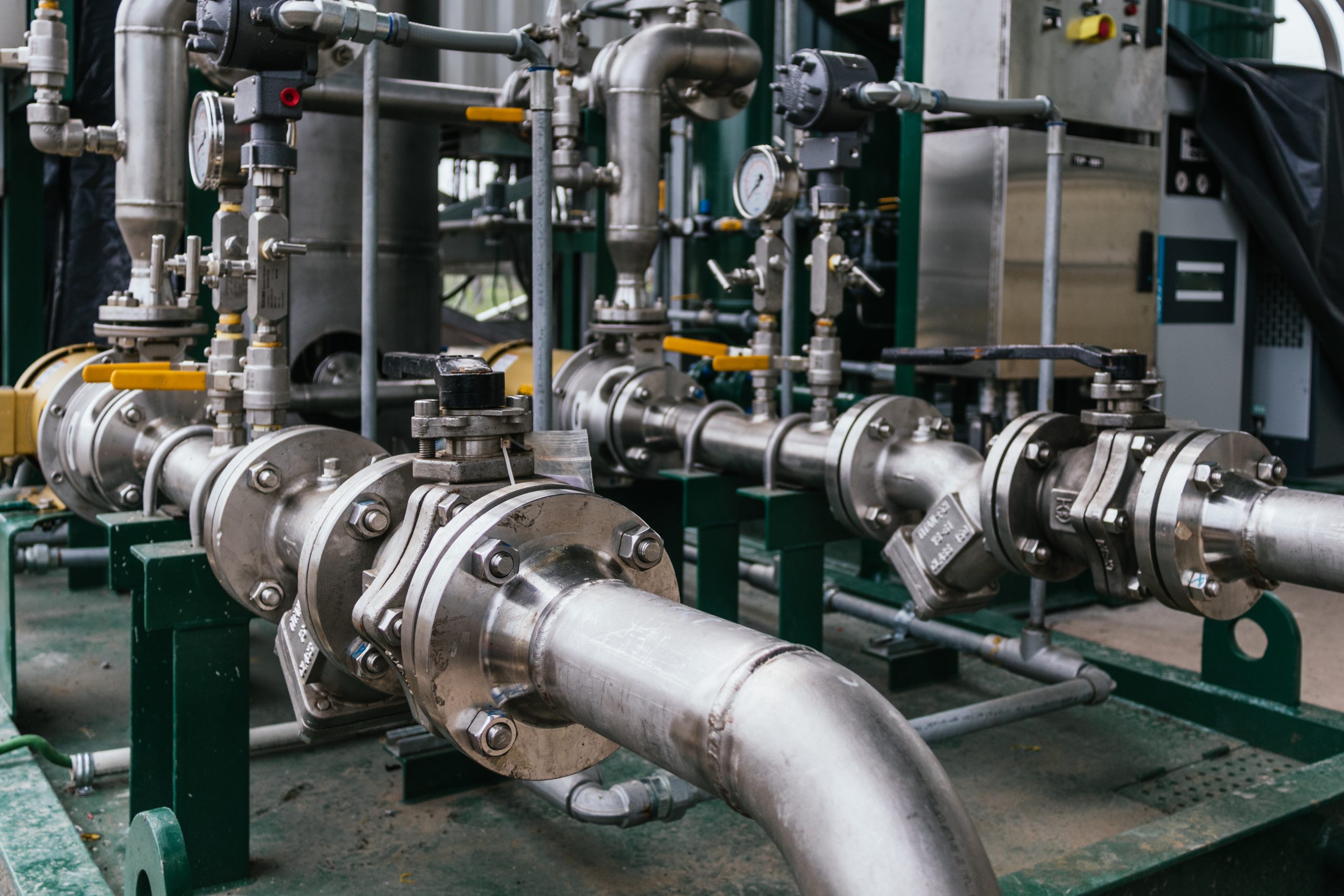 Closeup shot of a cylindrical grinder - industrial concept